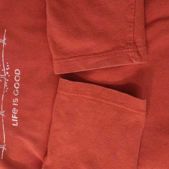 Life is Good V Neck Crusher T "Trees" Red Long Sleeve M - Picture 8 of 12